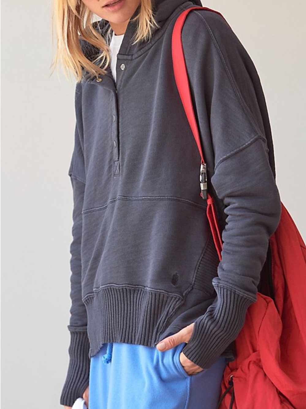 Anthropology Free People Movement Black Solid Honey Dove Pullover Size S